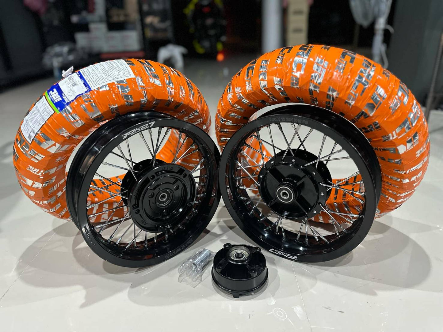 8ft-MONKEY GROM DAX Spoke black Wheel Set (FR ABS対応)　