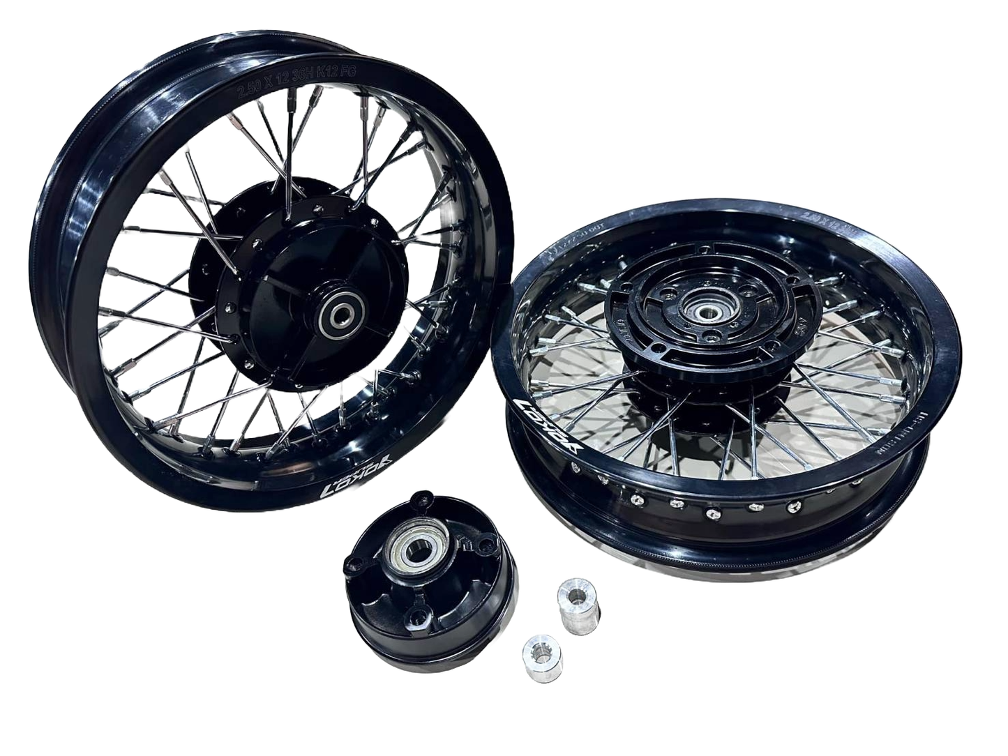 8ft-MONKEY GROM DAX Spoke black Wheel Set (FR ABS対応)　